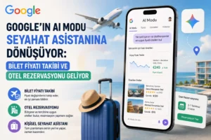 Google’ın AI Modu Seyahat Asistanına Dönüşüyor: Bilet Fiyatı Takibi ve Otel Rezervasyonu Geliyor