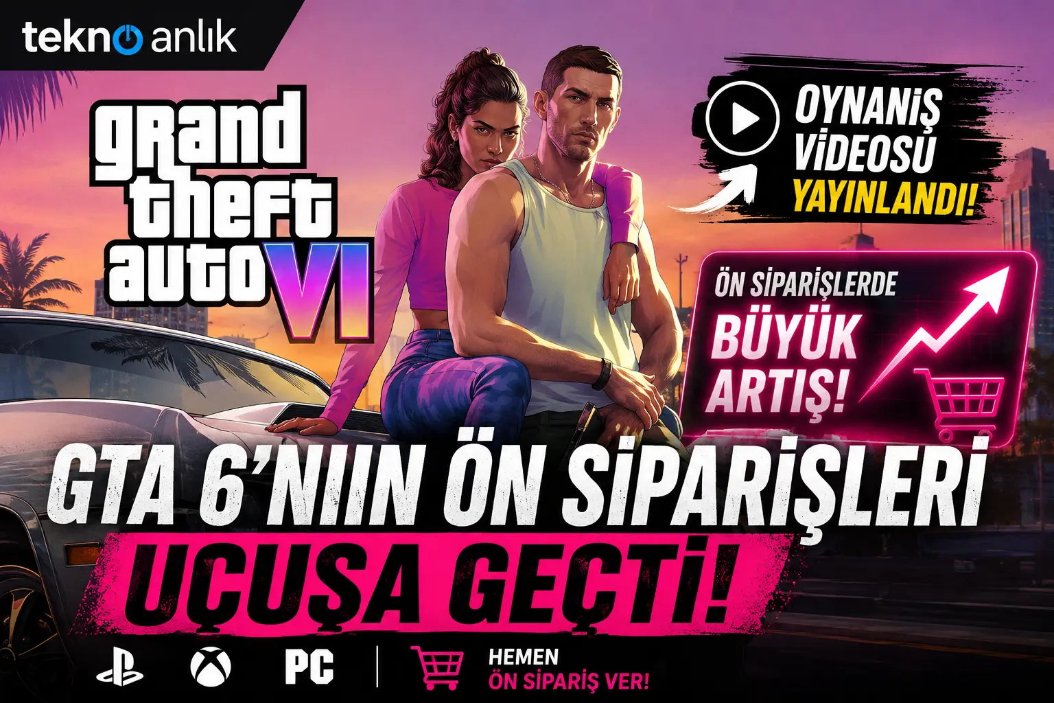 GTA 6’nın Oynanış Videosu Sonrası Ön Siparişler Rekor Kırdı