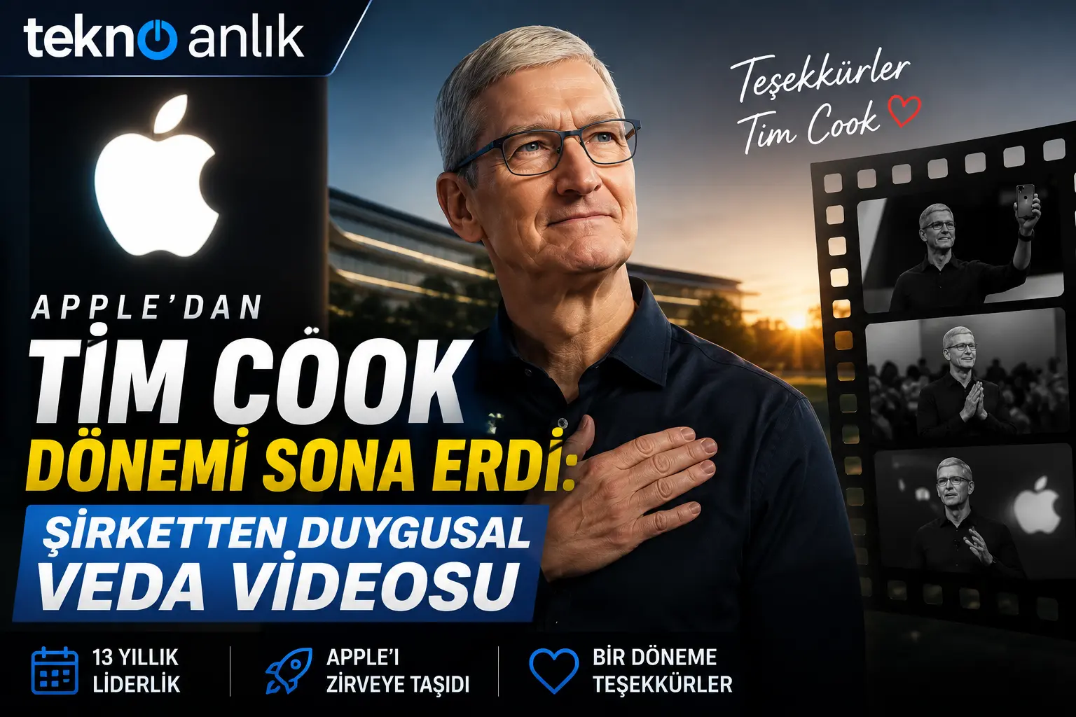 Apple’dan Tim Cook’a Veda: CEO’luk Döneminin Ardından Duygusal Video
